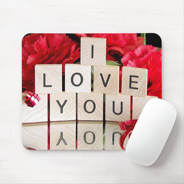 Ich Liebe Sie mit freudvoller Reflexion Mousepad (Mit Mouse)