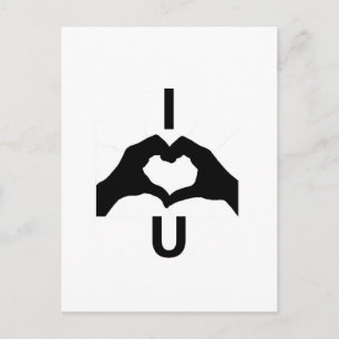 Ich Liebe Sie (mit Handzeichen) Postkarte