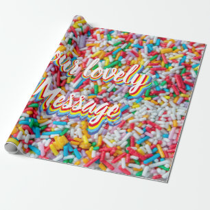 Ich Liebe Sie mit liebevollen Zucker Sprinklen Nac Geschenkpapier