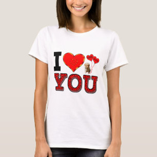Ich Liebe Sie mit Welpen und Hugs & Kisses Balloon T-Shirt