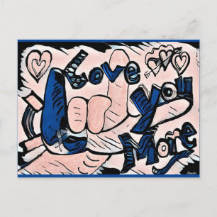 Ich Liebe Sie moderner Postkarte