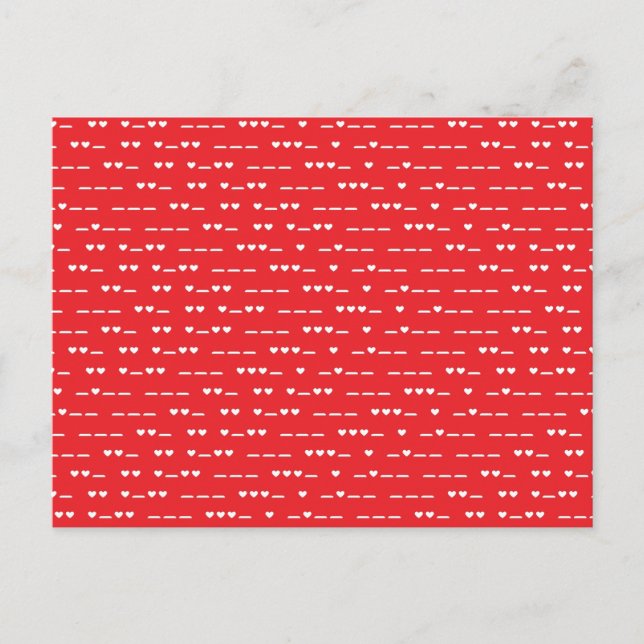 Ich Liebe Sie Morsecode Postkarte (Vorderseite)