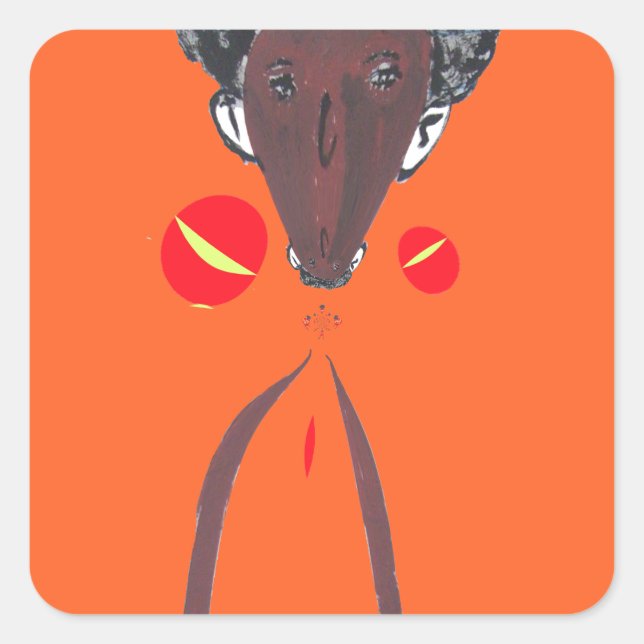 Ich Liebe Sie Nakupenda Swahili Quadratischer Aufkleber (Vorderseite)