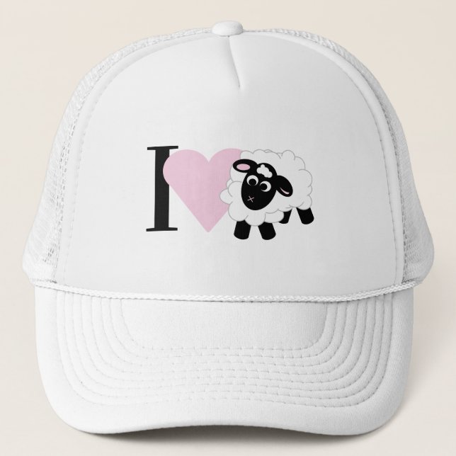 Ich Liebe Sie Niedlich Cartoon Trucker Hat Truckerkappe (Vorderseite)