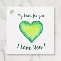 Ich Liebe Sie Niedlich Grün und Blau Herzen Geburt