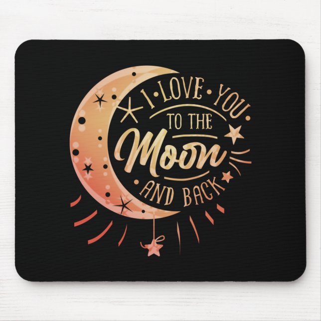 Ich Liebe Sie Niedlich Typografie Mousepad (Vorne)
