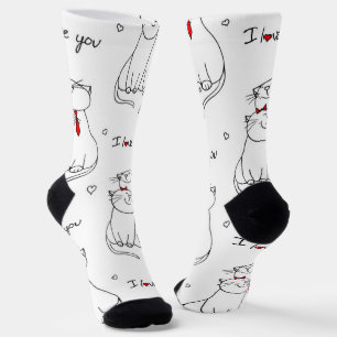 Ich Liebe Sie Niedliche Kätzchen Socken