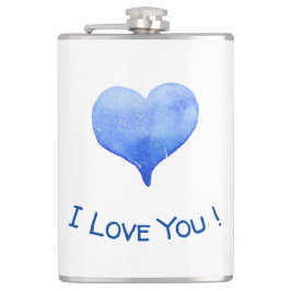 Ich Liebe Sie Niedliches blaues Herz Valentine Flachmann