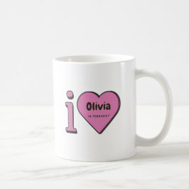 Ich Liebe Sie Olivia, Valentinstag Geschenk für Ol Kaffeetasse