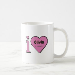 Ich Liebe Sie Olivia, Valentinstag Geschenk für Ol Kaffeetasse