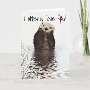 Ich Liebe Sie Otter Jubiläum Valentine Karte