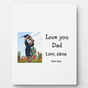 Ich Liebe, Sie Papa den Tag elegant fügen Foto-Tex Fotoplatte