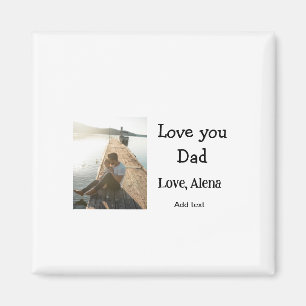 Ich Liebe, Sie Papa den Tag elegant fügen Foto-Tex Magnet