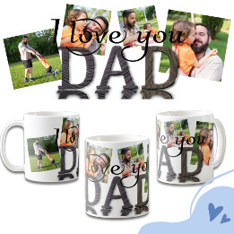 Ich Liebe Sie Papa, Foto Collage Tasse