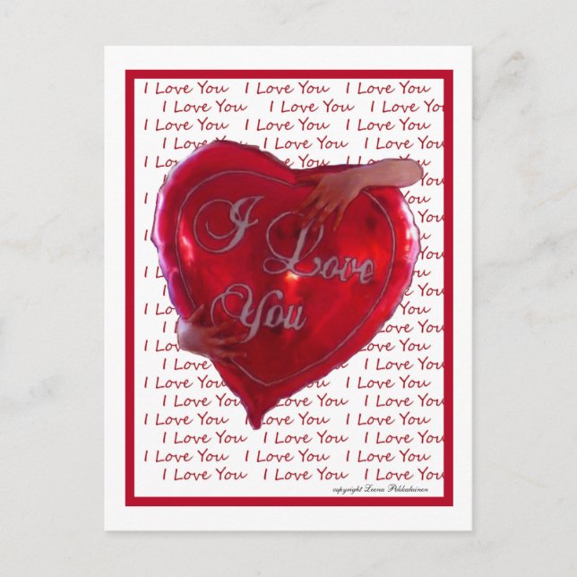 Ich Liebe Sie Postkarte (Vorderseite)