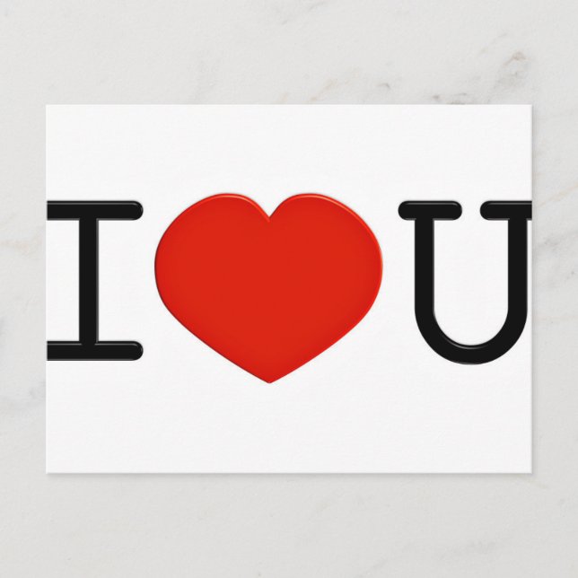 Ich Liebe Sie Postkarte (Vorderseite)