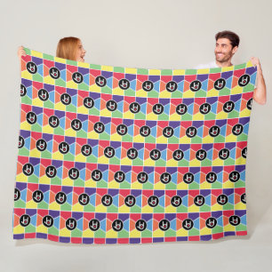 Ich Liebe, Sie Rainbow Fleece Blanket
