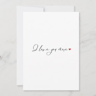 Ich Liebe Sie romantischer Ausdruck kurvig simpel Feiertagskarte