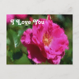 Ich Liebe Sie rosa Postkarte