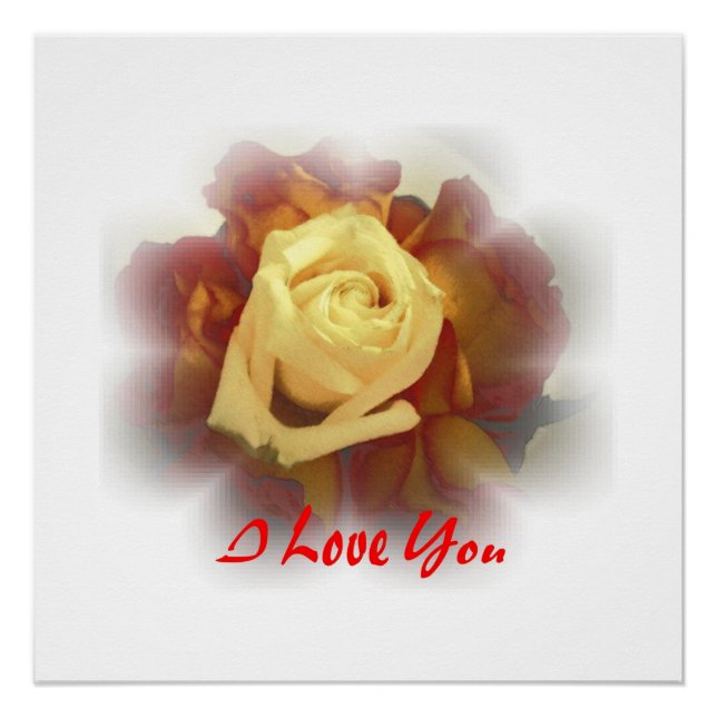 Ich Liebe Sie Rose Poster (Vorderseite)