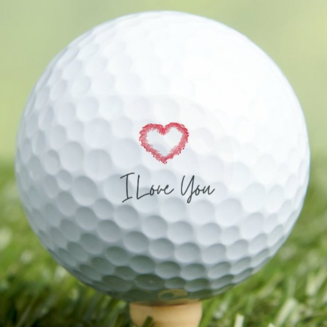Ich Liebe, Sie roten Herz Valentinstag Golf-Kugeln Golfball (Von Creator hochgeladen)