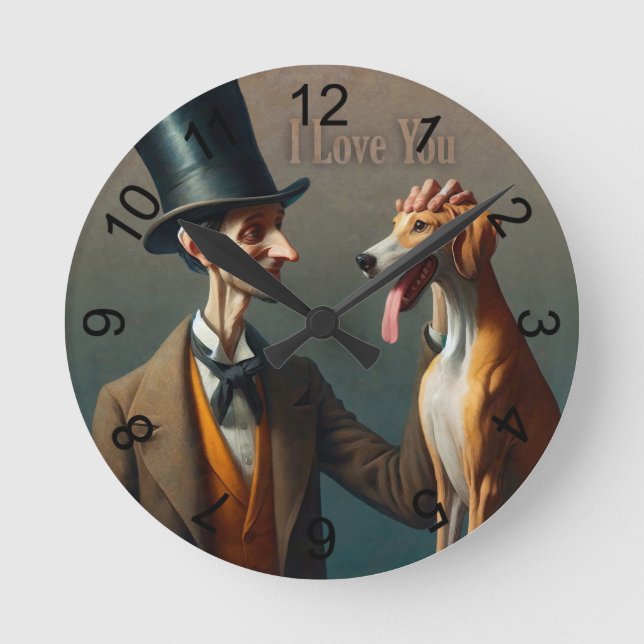 Ich Liebe Sie Runde Wanduhr (Vorderseite)