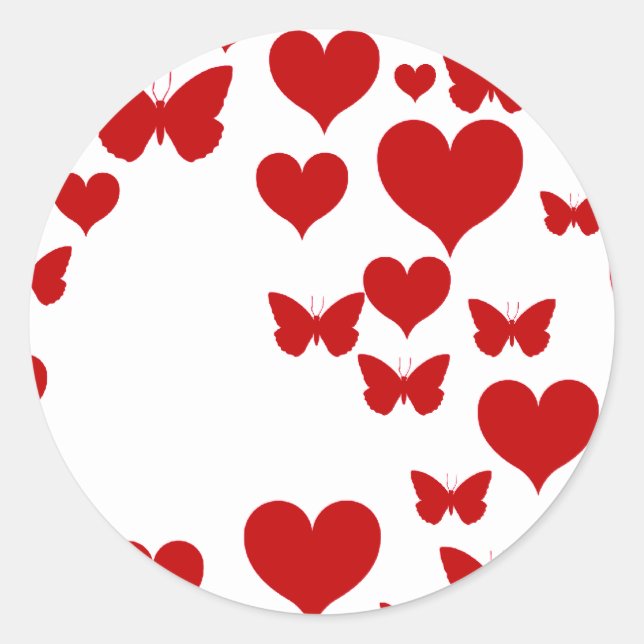 Ich Liebe Sie Runder Aufkleber (Vorderseite)