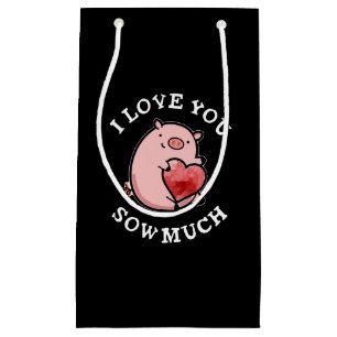 Ich Liebe, Sie säen viel lustige Schweinchen Pun D Kleine Geschenktüte