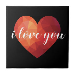 Ich Liebe, Sie schreiben einen Text der roten vale Fliese