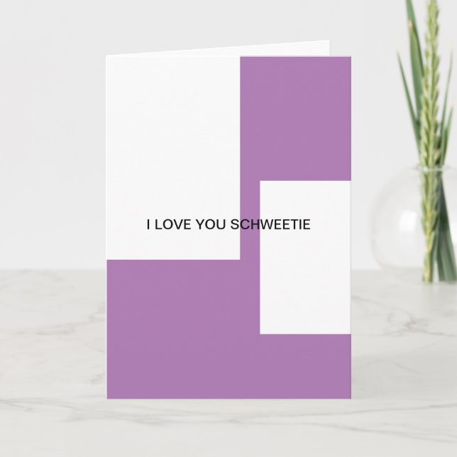 Ich Liebe, Sie schwitzen Karte (Vorderseite)