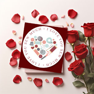 Ich Liebe, Sie sehen viel Nähen Thema Feiertagskarte