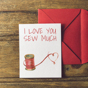 Ich Liebe, Sie sehen viel Thread Valentine Jahrest Karte