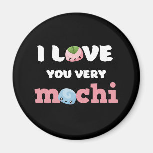 Ich Liebe Sie sehr mochi Niedlich Valentinstag Pun Magnet