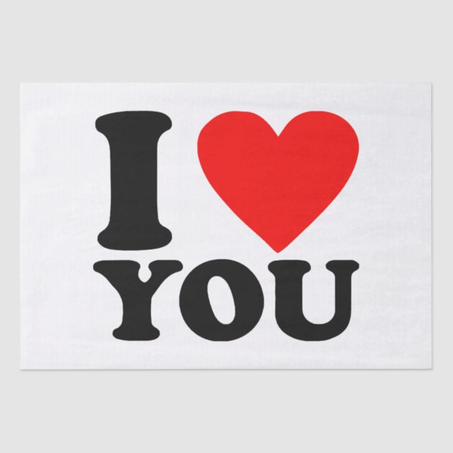 Ich Liebe Sie Seidenpapier (Vorderseite)