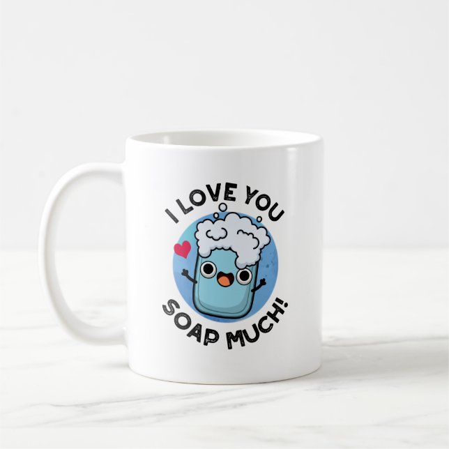 Ich Liebe Sie Seife viel lustige Seifenpuppe Kaffeetasse (Links)