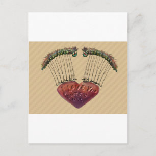 Ich Liebe Sie Stiefel und alle Postkarte