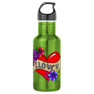 Ich Liebe Sie Street Art Urban Heart Edelstahlflasche