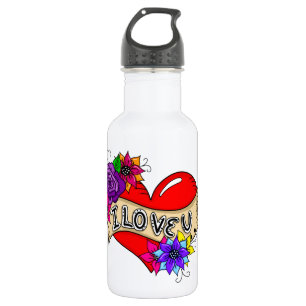 Ich Liebe Sie Street Art Urban Heart Edelstahlflasche