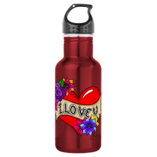 Ich Liebe Sie Street Art Urban Heart Edelstahlflasche