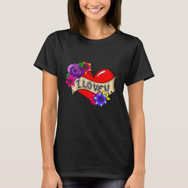 Ich Liebe Sie | Street Art Urban Heart T-Shirt (Vorderseite)