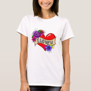 Ich Liebe Sie Street Art Urban Heart T-Shirt