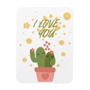 Ich Liebe Sie Sukkulturen Magnet