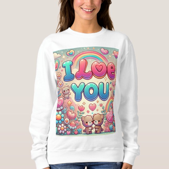 Ich Liebe Sie Sweatshirt (Vorderseite)