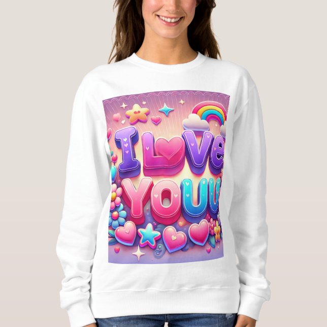 Ich Liebe Sie Sweatshirt (Vorderseite)