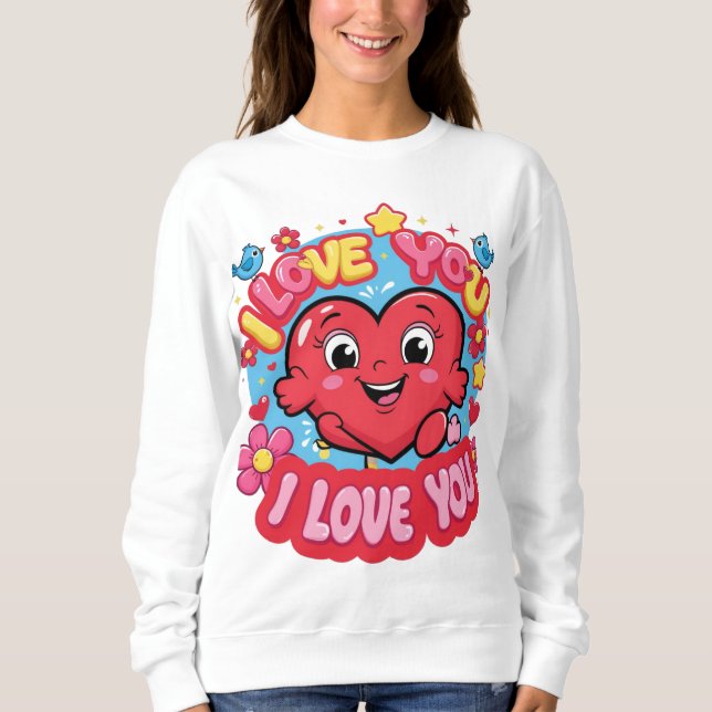 Ich Liebe Sie Sweatshirt (Vorderseite)