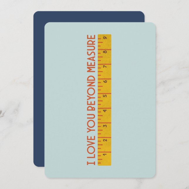 Ich Liebe Sie über die Maßen Dankeskarte (Vorne/Hinten)