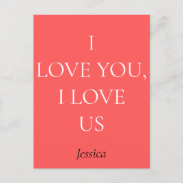 Ich Liebe Sie und uns, personalisieren Sie Ihre pe Postkarte