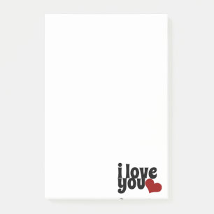 Ich Liebe Sie Valentine Red Heart Typografy Post-it Klebezettel