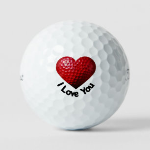 Ich Liebe Sie Valentinstag Golf Balls Golfball
