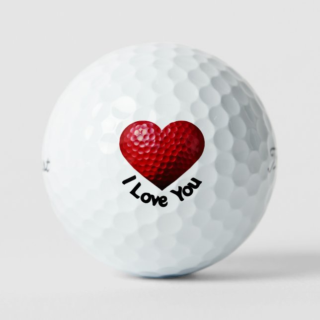 Ich Liebe Sie Valentinstag Golf Balls Golfball (Vorderseite)